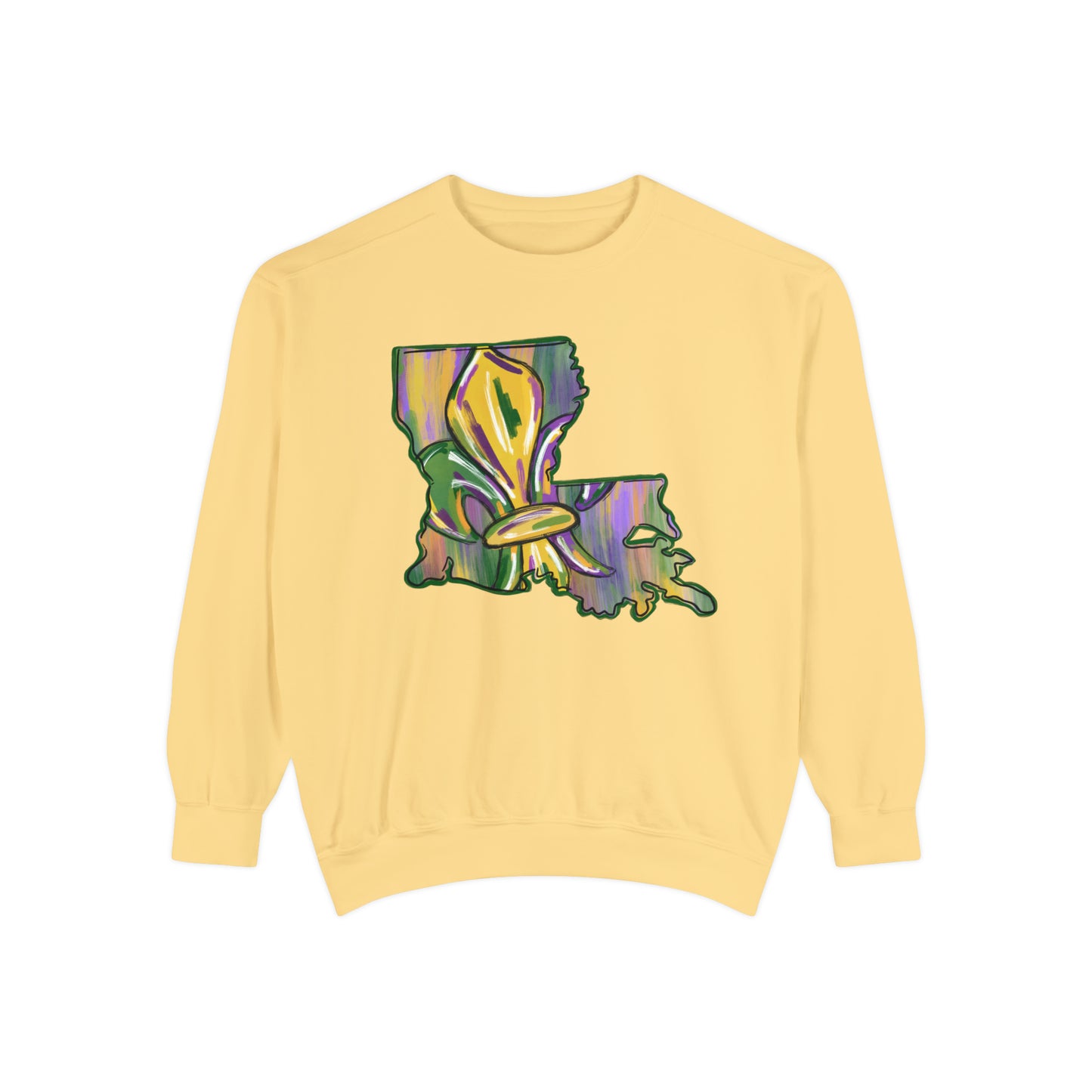 Louisiana Mardi Gras Comfort Colors Sweatshirt
