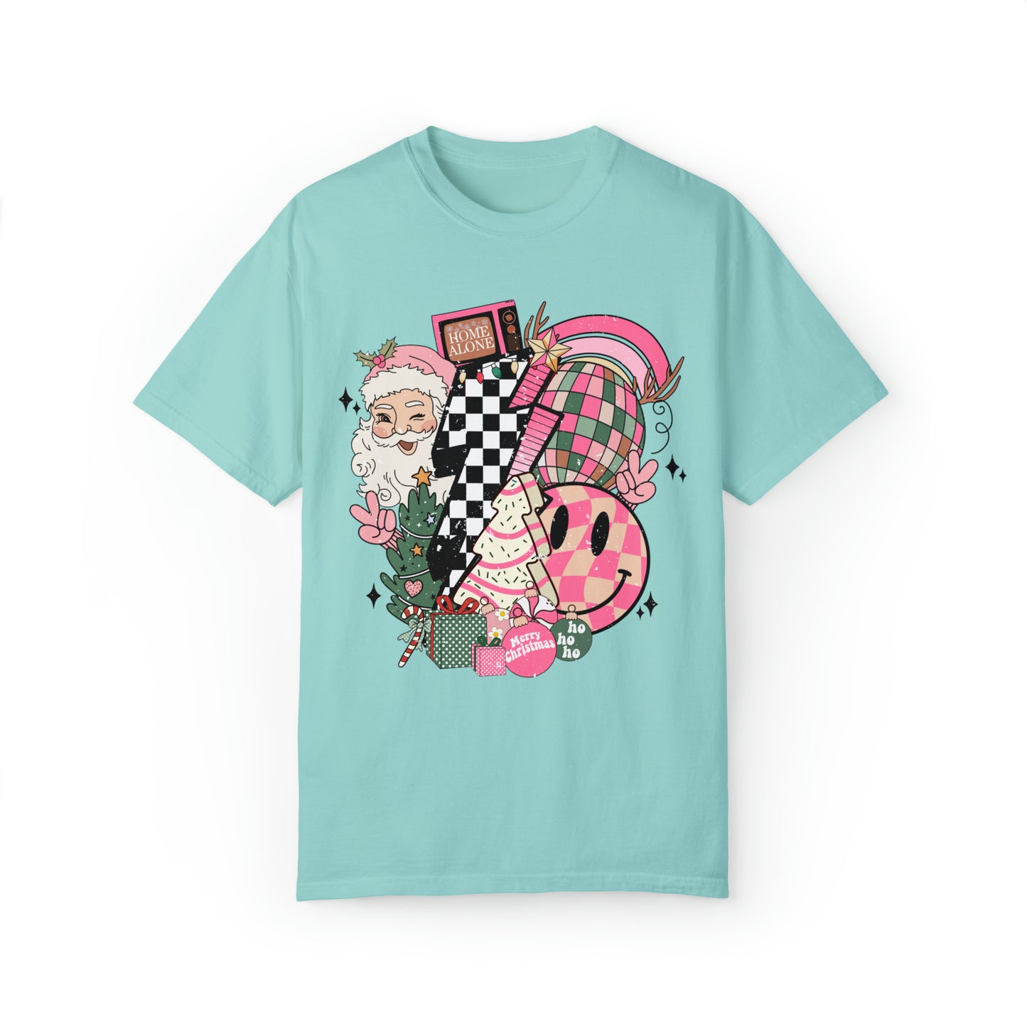 Pink Christmas Collage Shirt