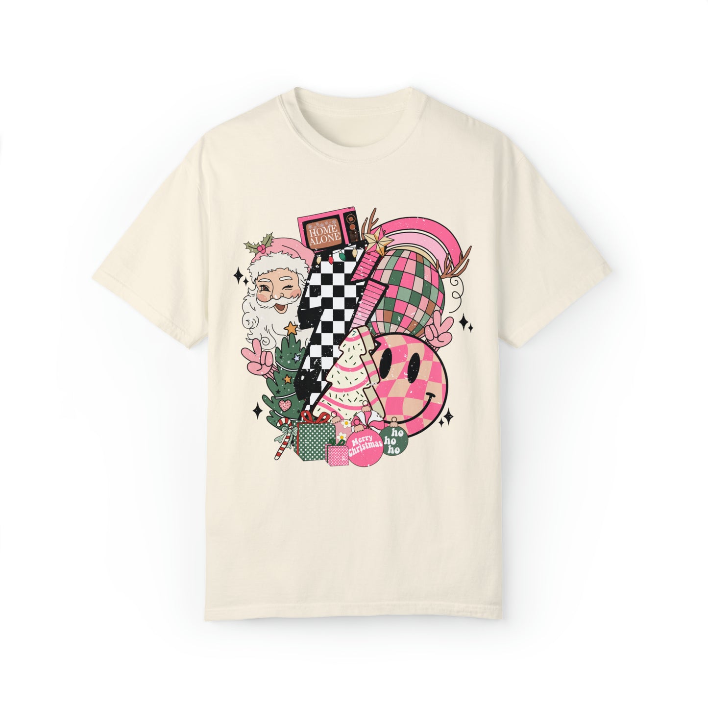 Pink Christmas Collage Shirt