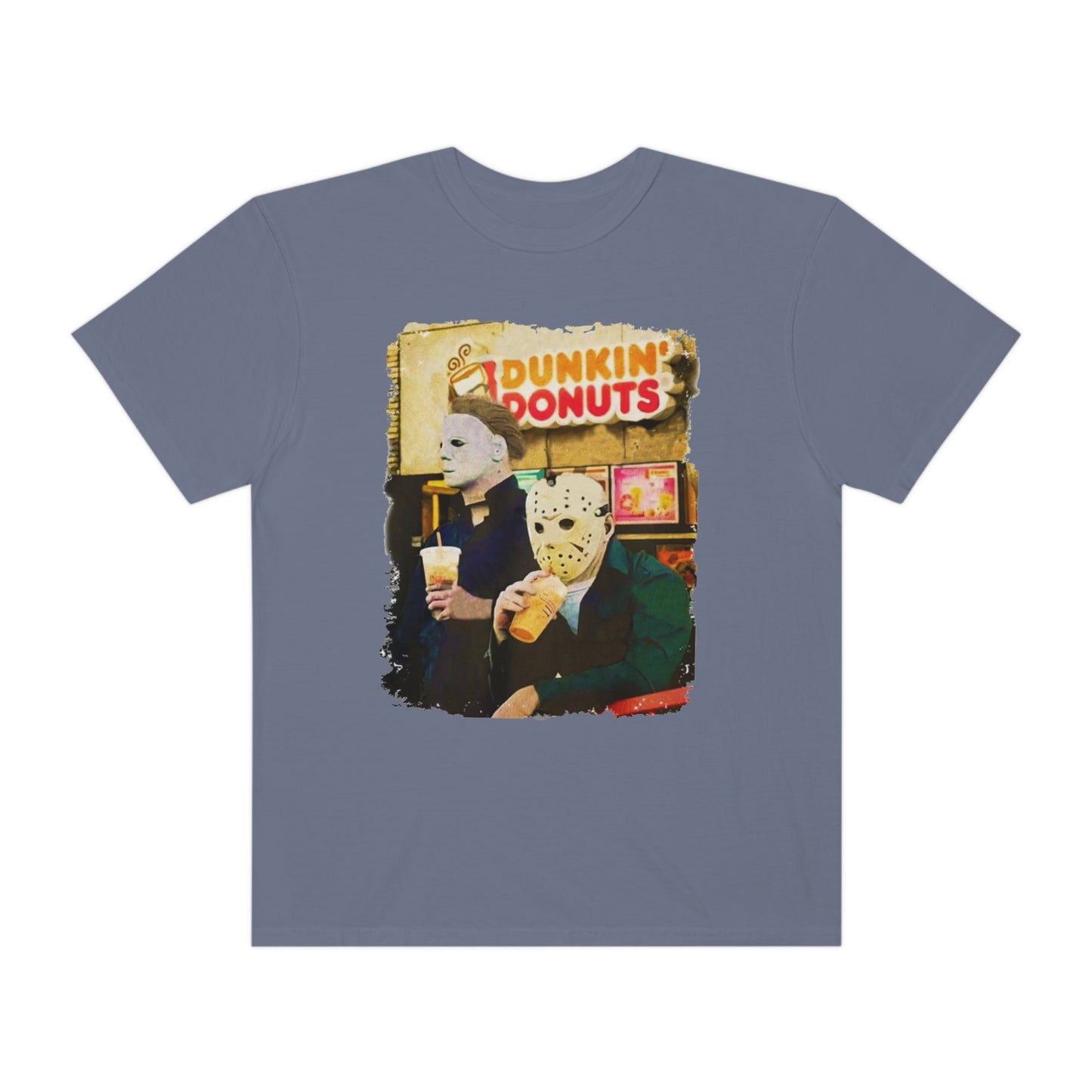 Jason and Michael Myers Coffee Donuts Shirt