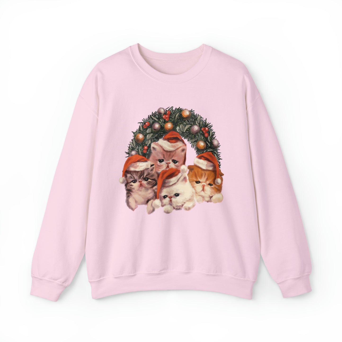 Vintage Kitten Cat Christmas Sweatshirt