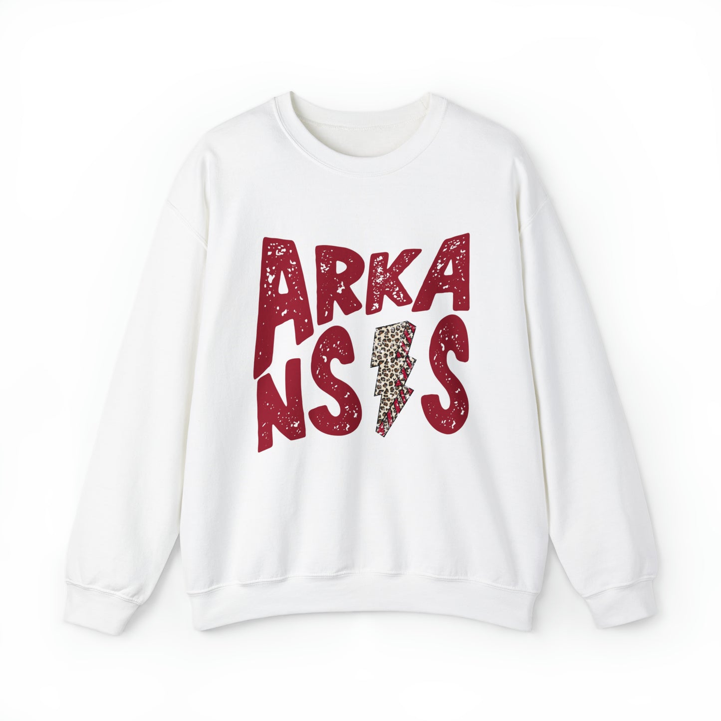 Arkansas Leopard Print Lightning Bolt Sweatshirt