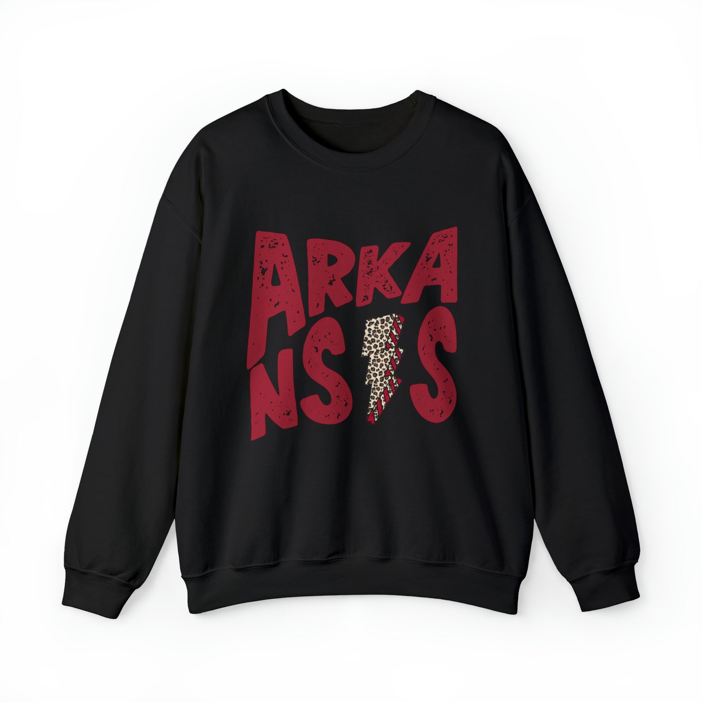 Arkansas Leopard Print Lightning Bolt Sweatshirt