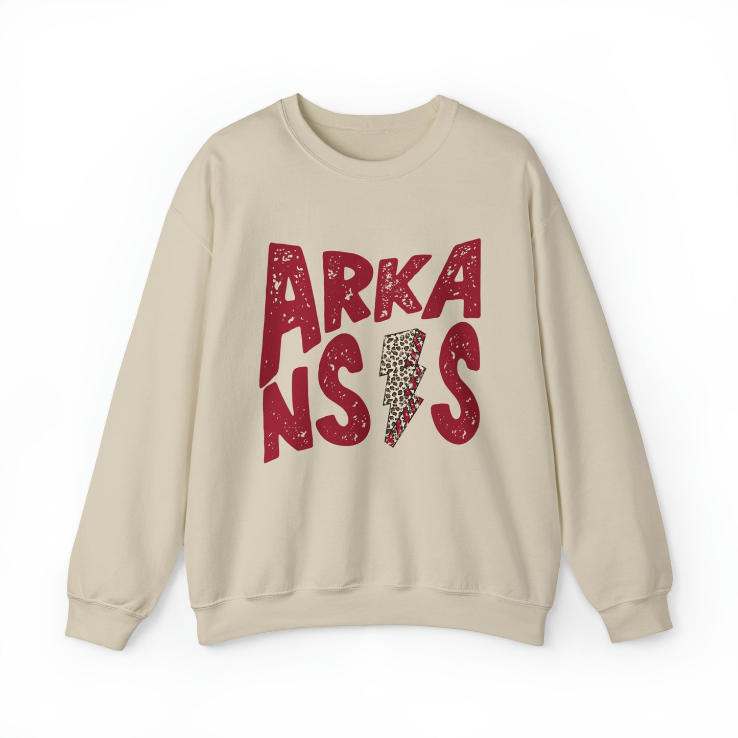 Arkansas Leopard Print Lightning Bolt Sweatshirt