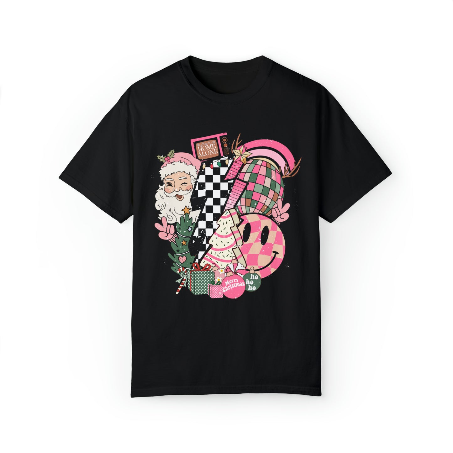 Pink Christmas Collage Shirt