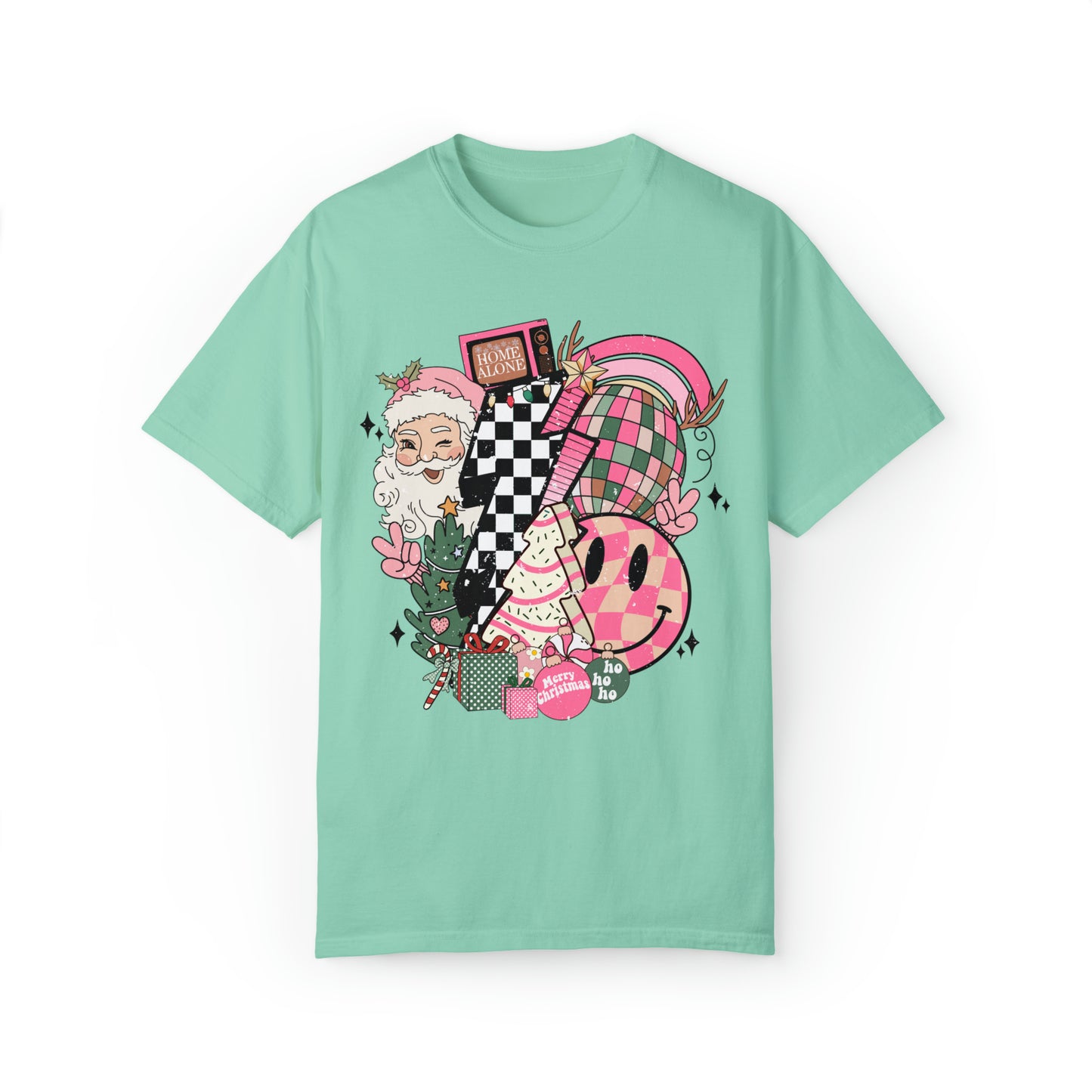 Pink Christmas Collage Shirt