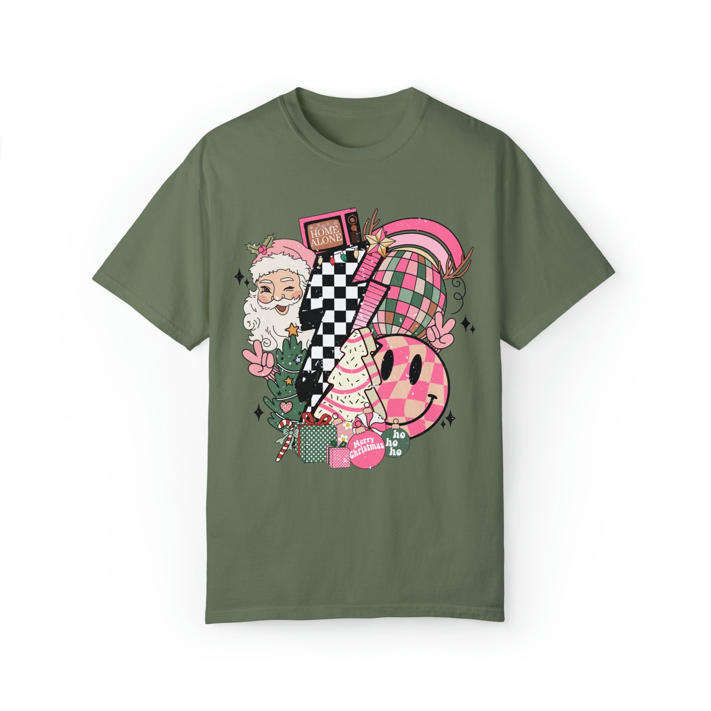 Pink Christmas Collage Shirt