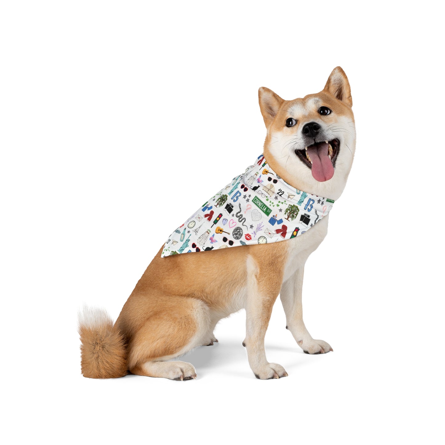 Iconic TS Pet Bandana - White