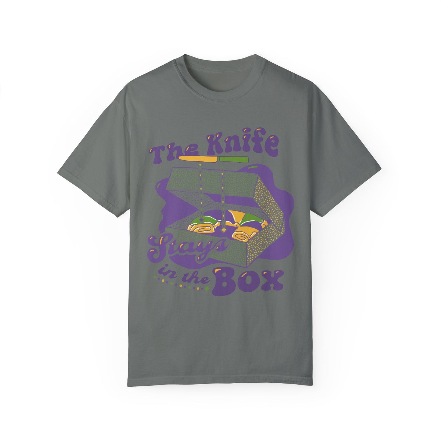 The Knife Stays In The Box Mardi Gras Shirt