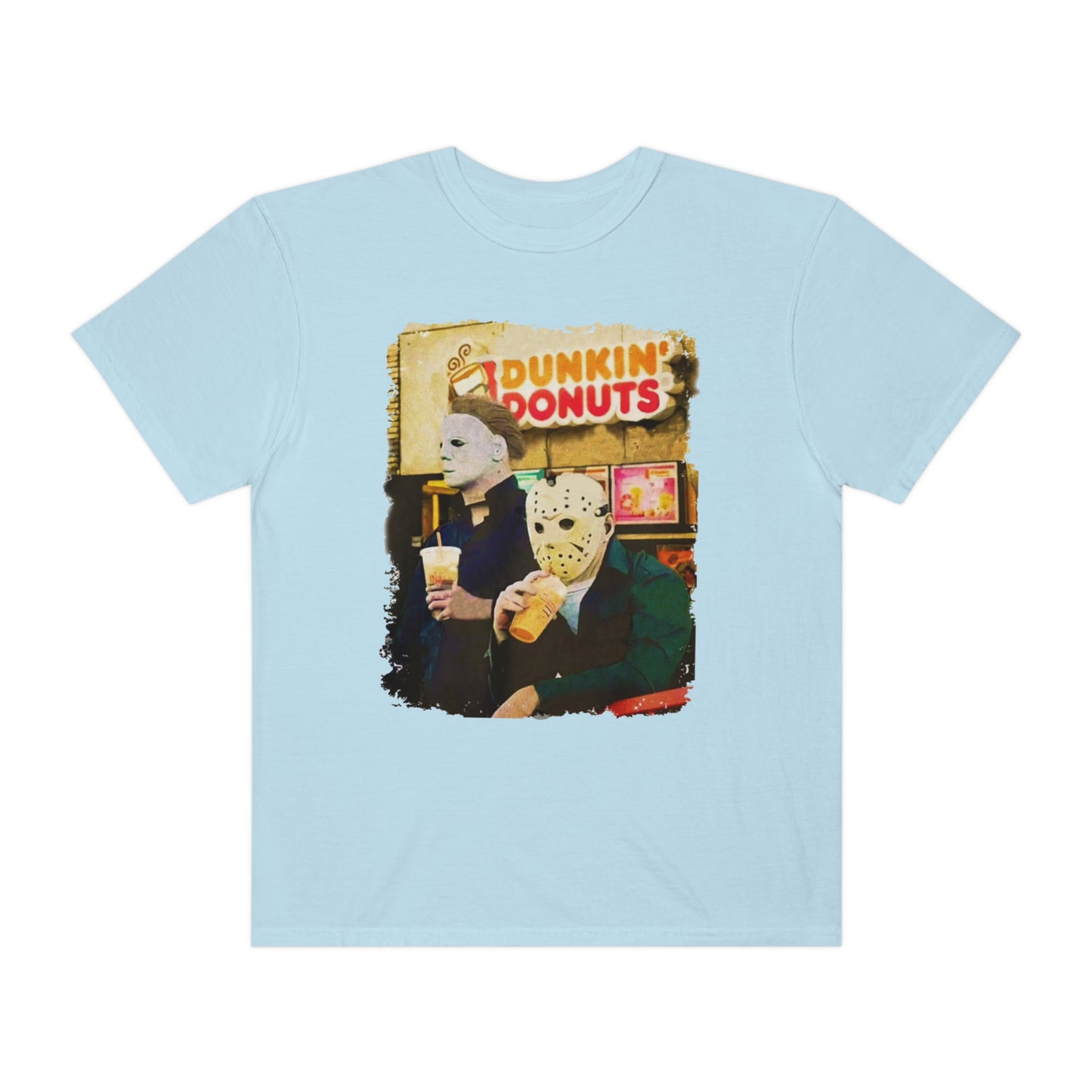 Jason and Michael Myers Coffee Donuts Shirt