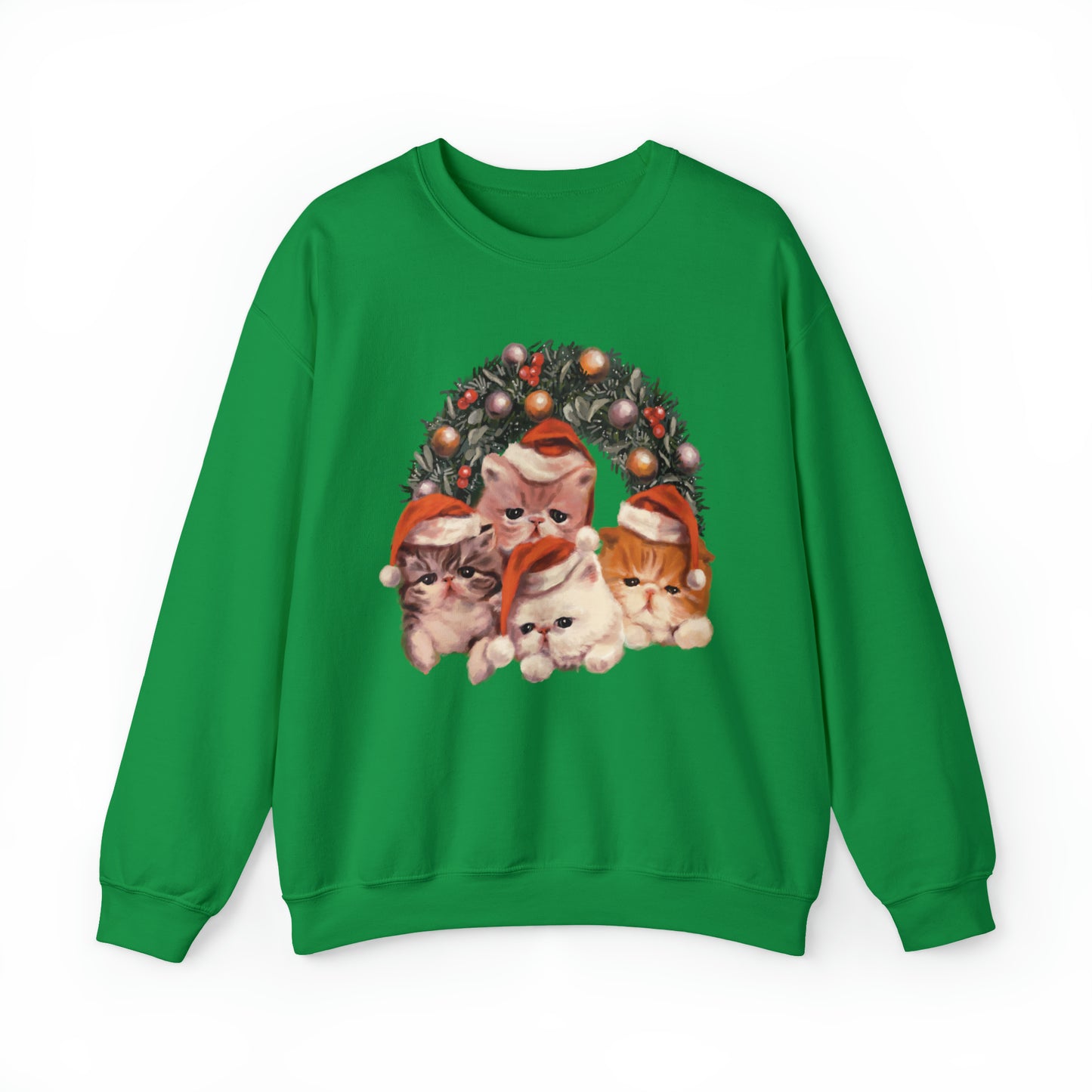 Vintage Kitten Cat Christmas Sweatshirt