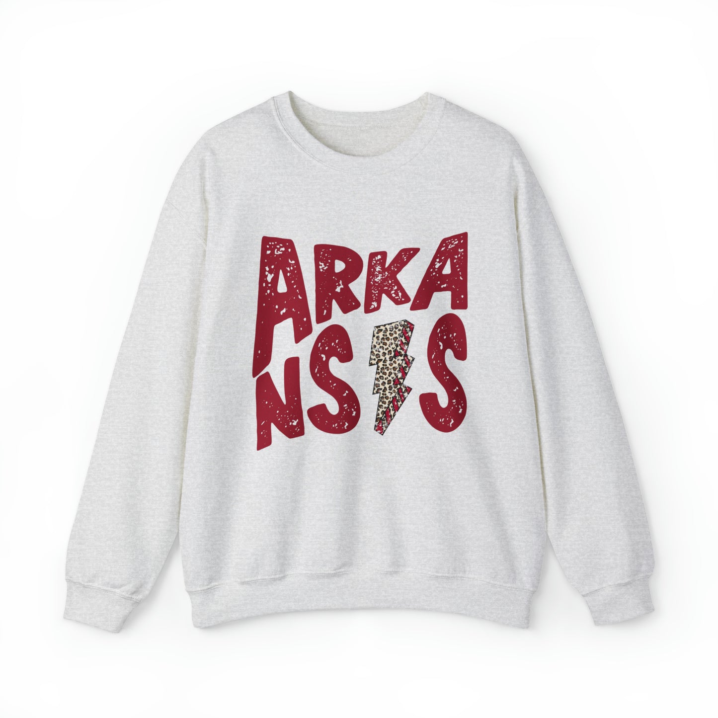 Arkansas Leopard Print Lightning Bolt Sweatshirt