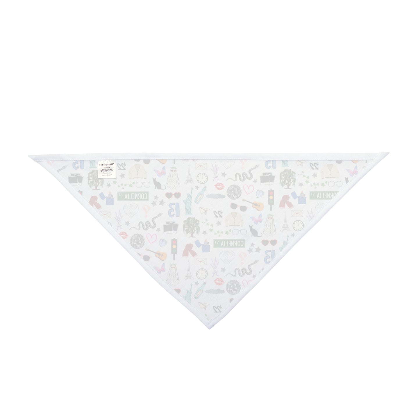 Iconic TS Pet Bandana - White