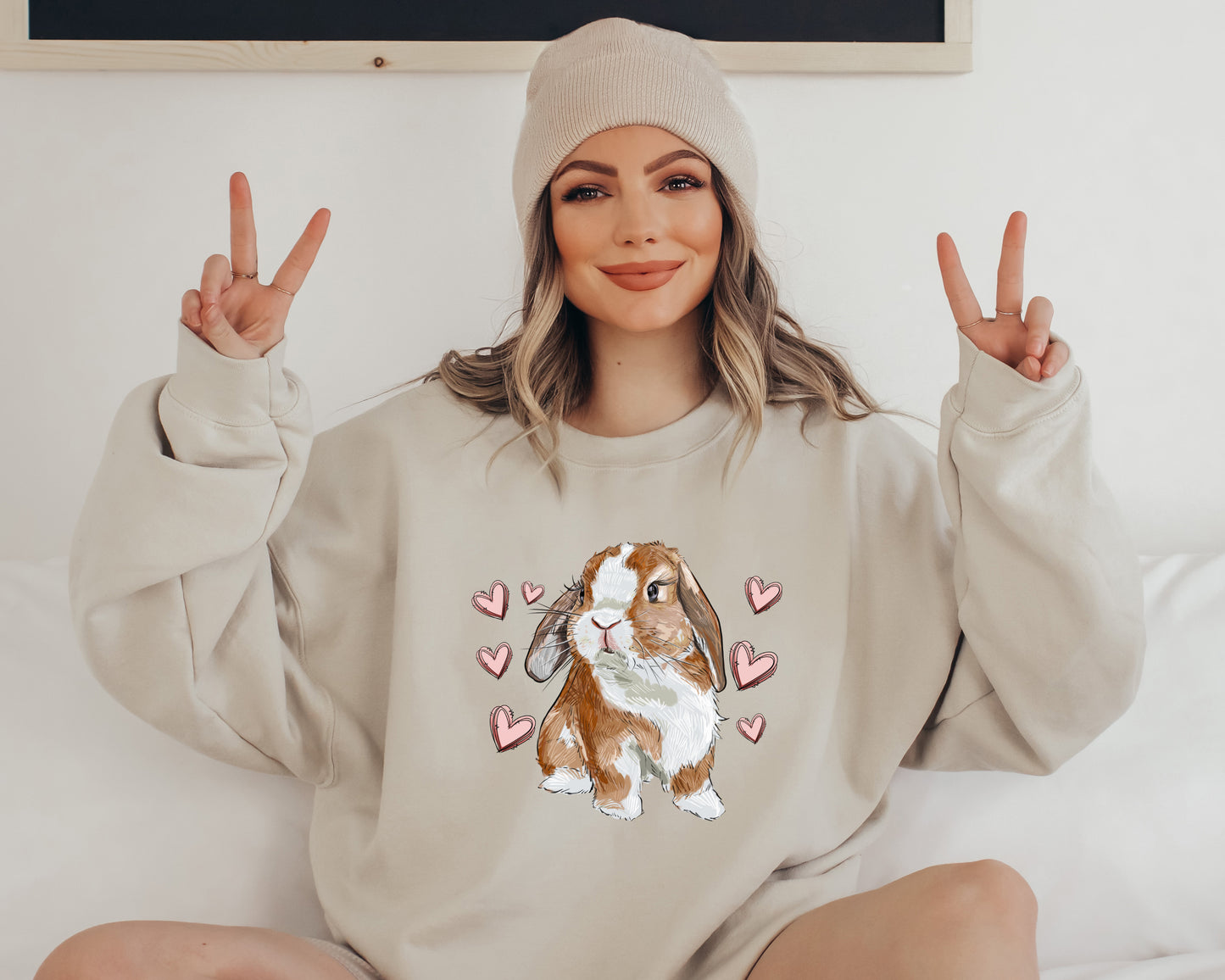 Bunny Rabbit Heart Sweatshirt