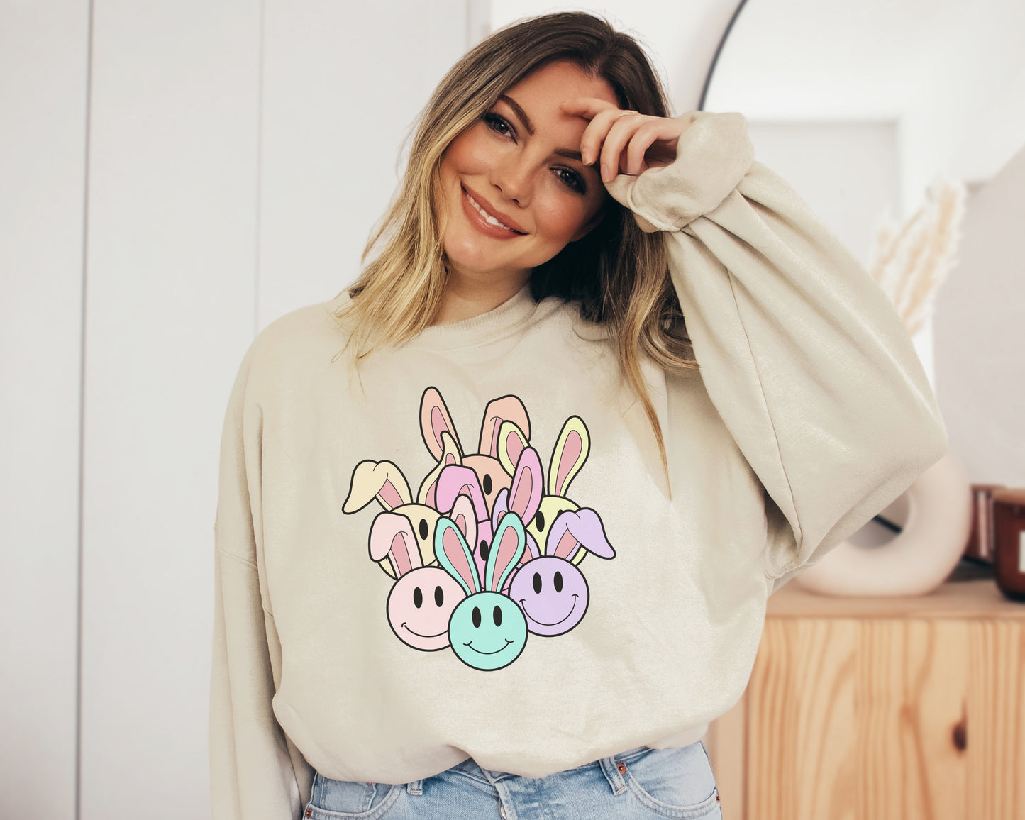 Retro Happy Easter Sweatshirt