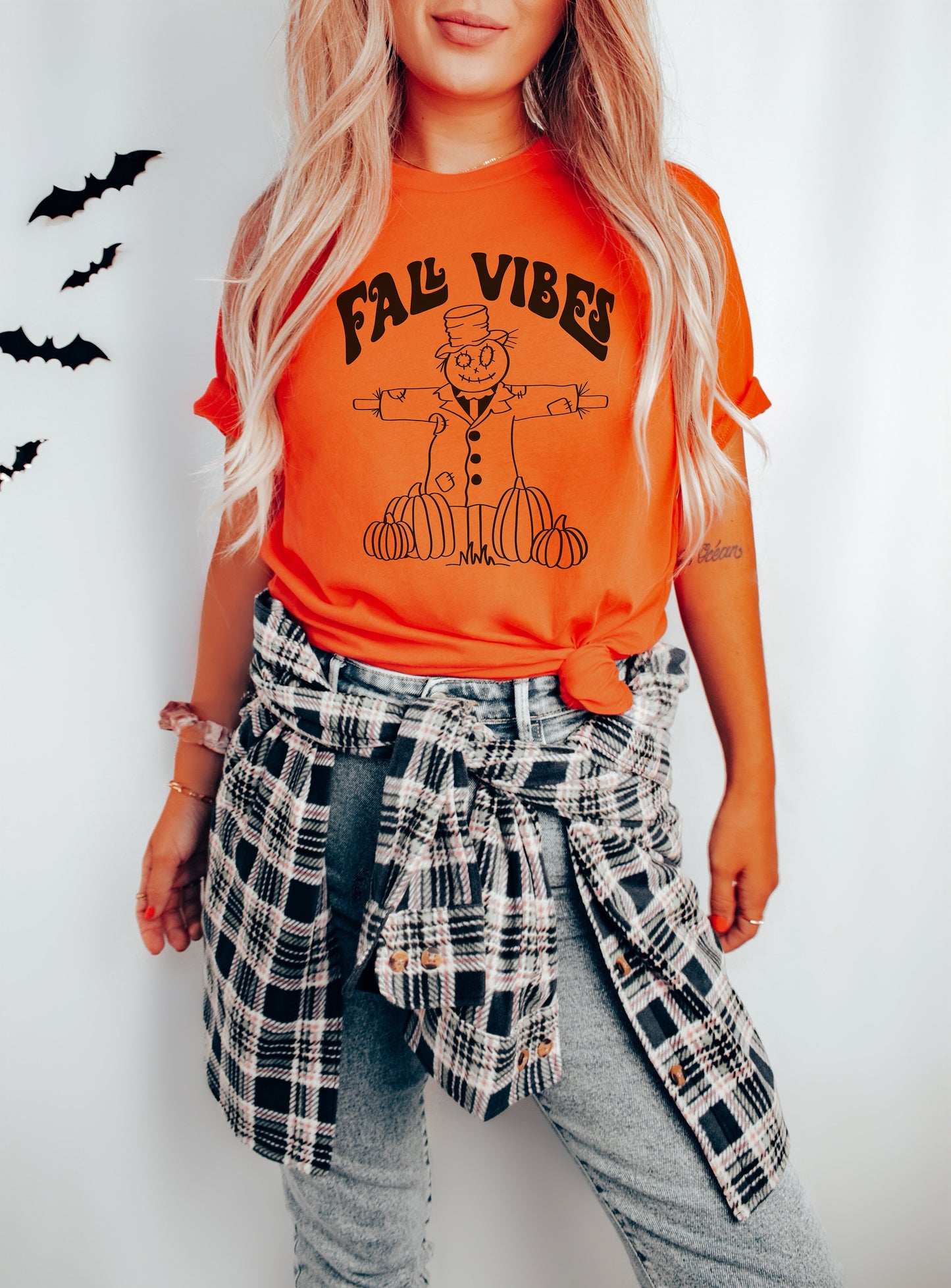 Fall Vibes Scarecrow Bella Canvas Shirt