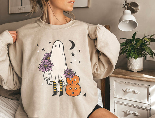 Vintage Halloween Ghost Sweatshirt