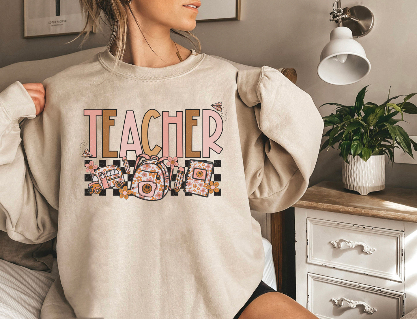 Retro Teacher Back To School Sweatshirt