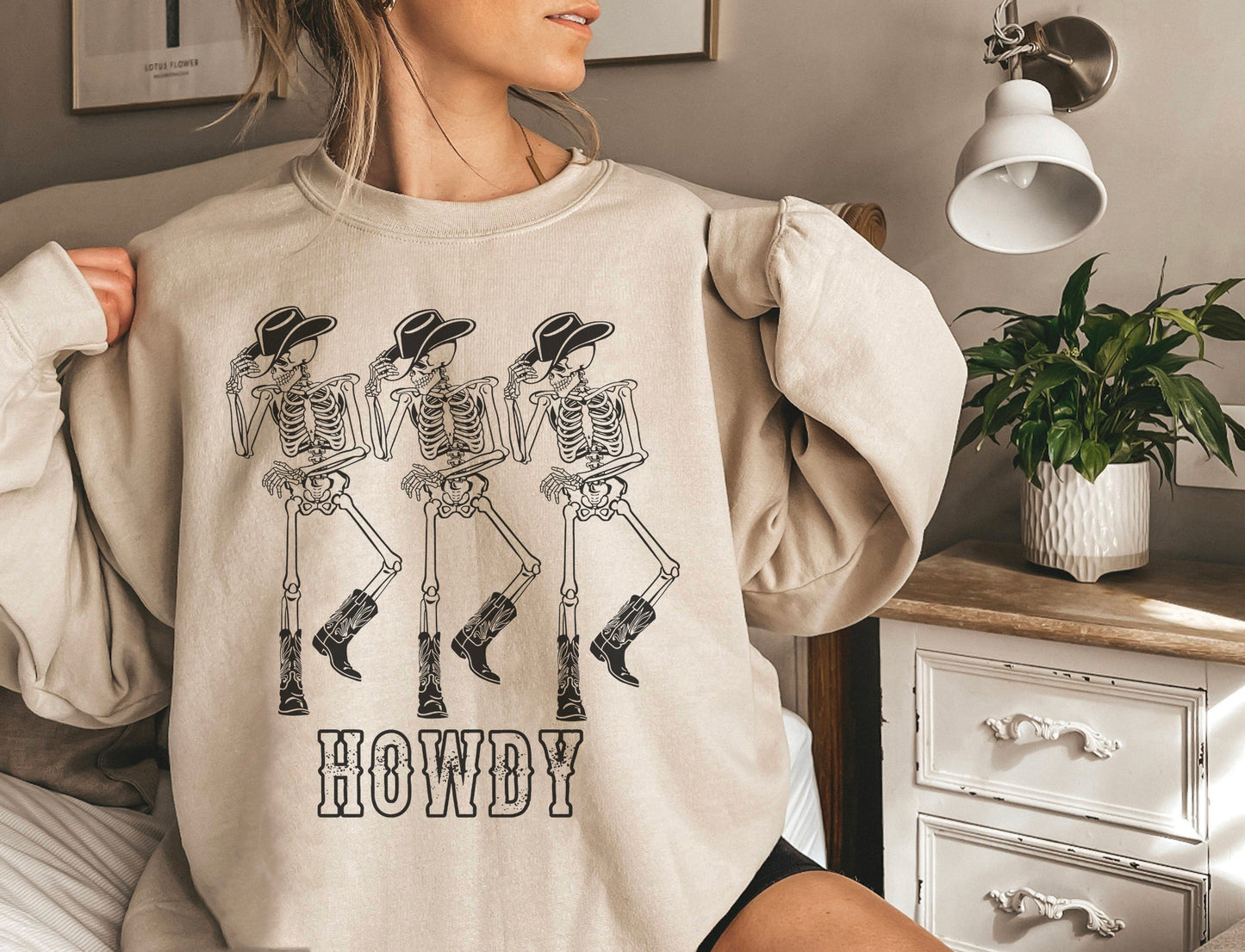 Howdy Skeleton Cowboy Sweatshirt