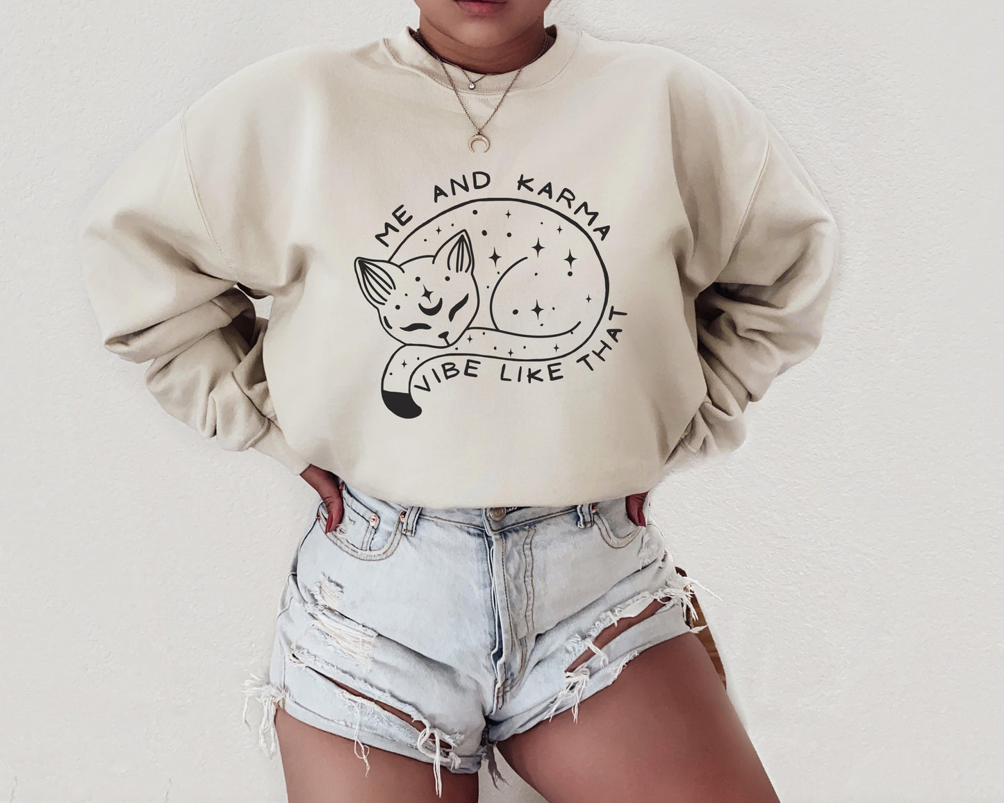 Karma Vibe Like That Cat Sweatshirt