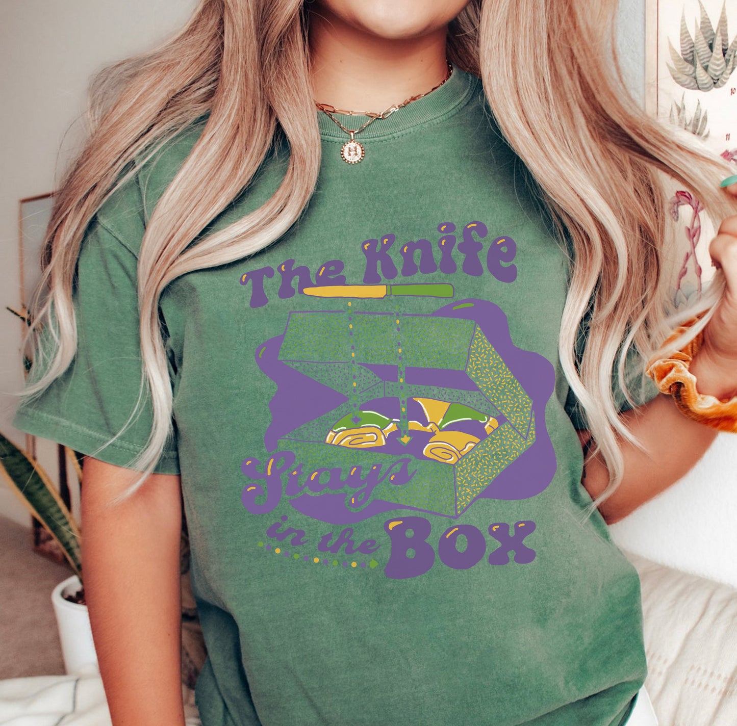 The Knife Stays In The Box Mardi Gras Shirt