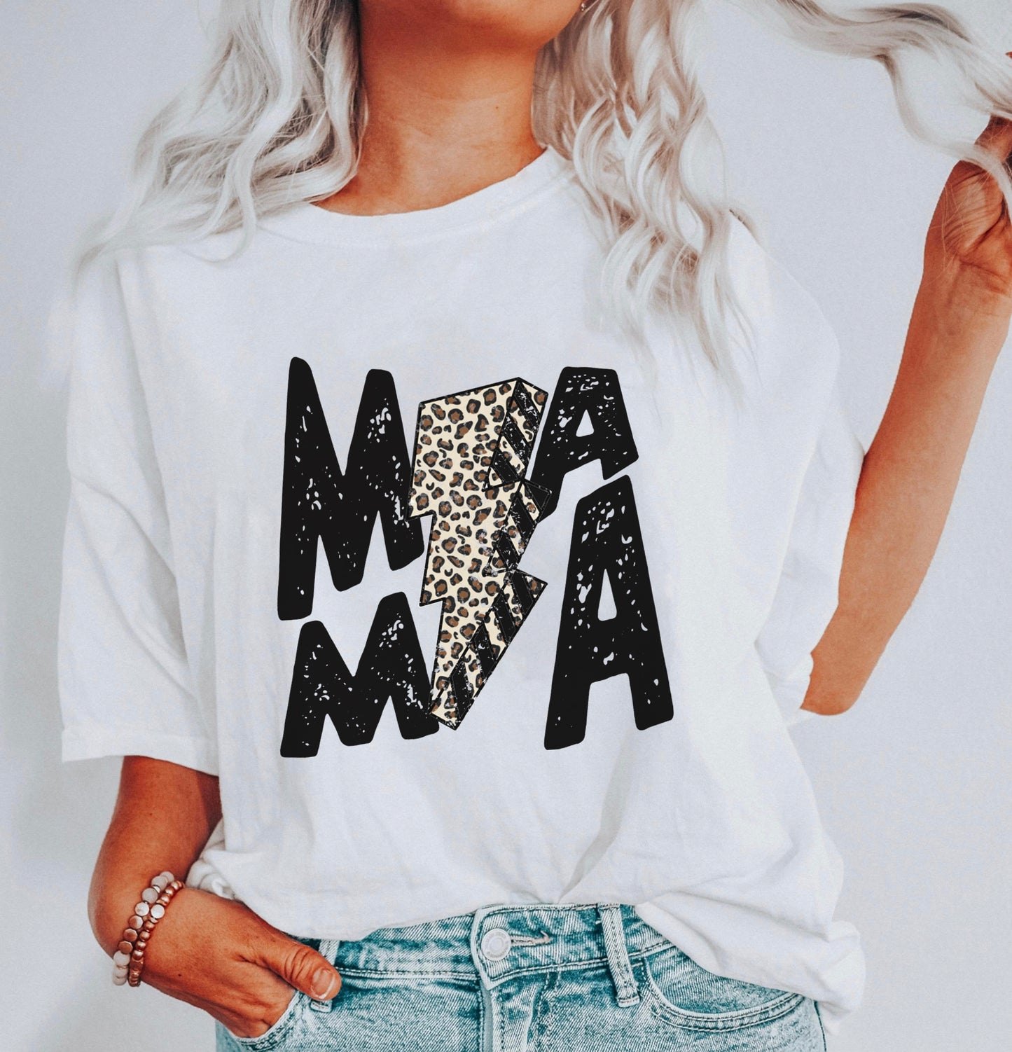 Mama Leopard Lightning Bolt Shirt