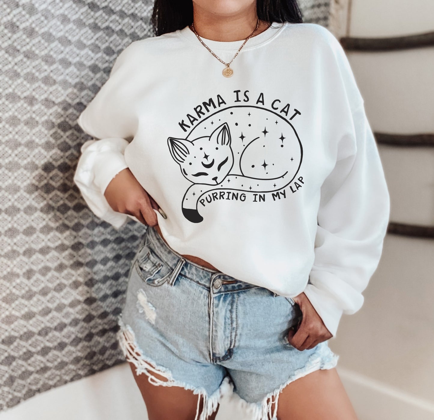 Karma Is A Cat Sweatshirt