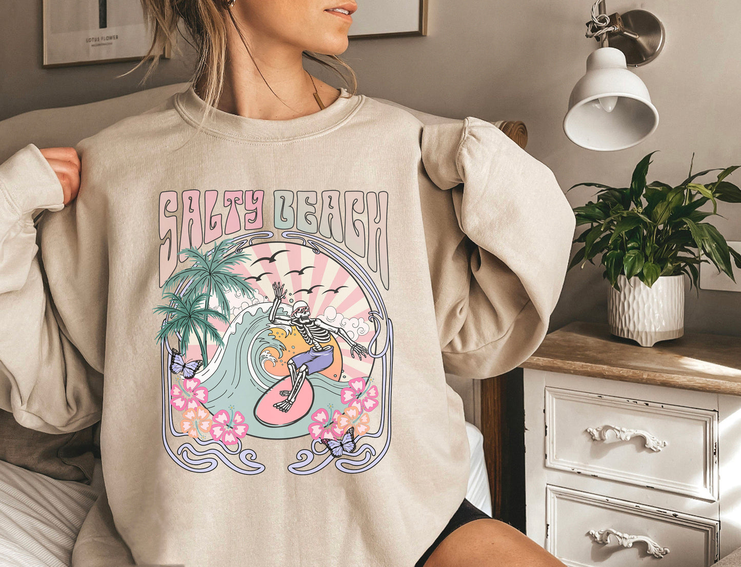 Salty Sweatshirt, Beach Sweatshirt