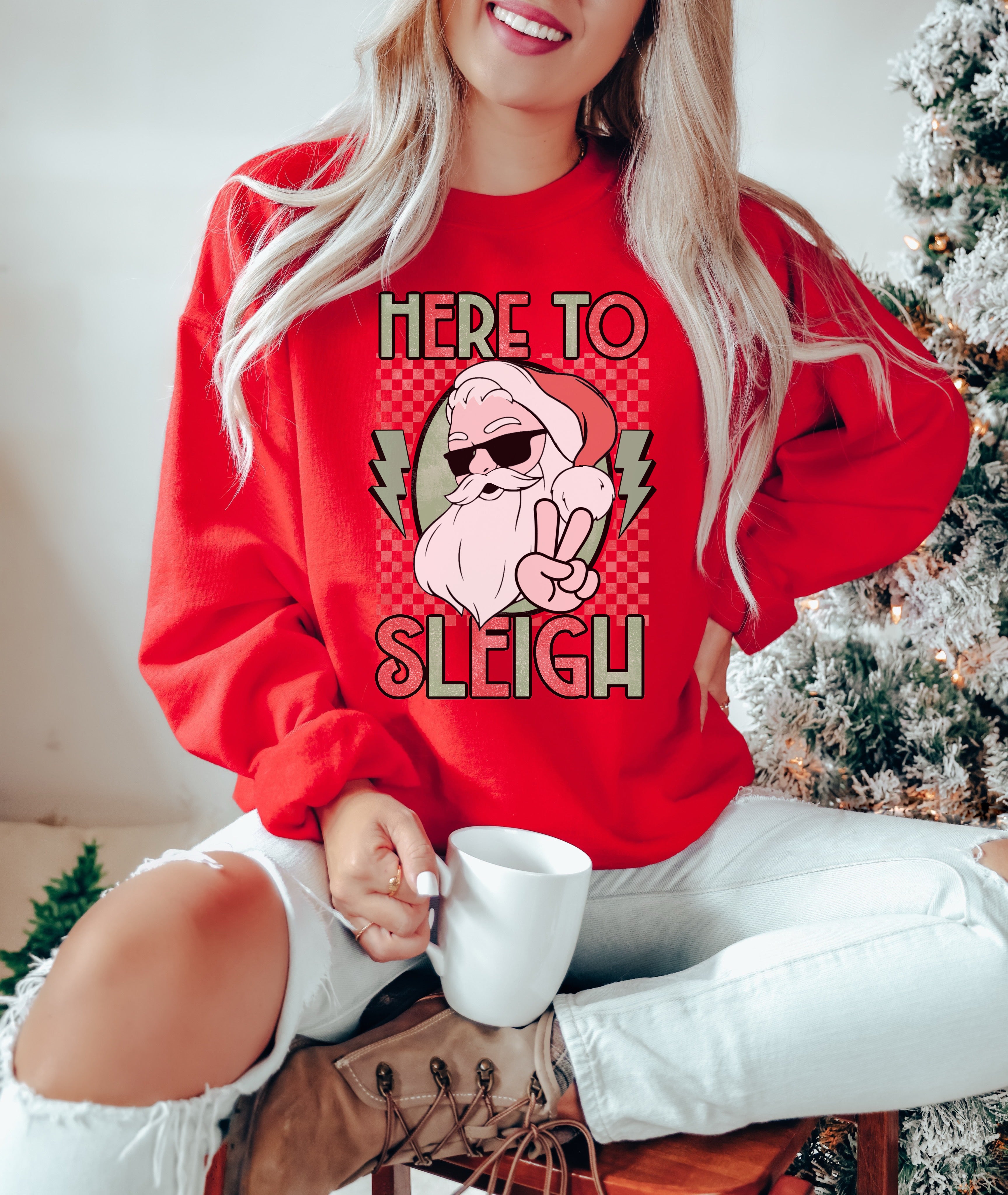 Santa christmas tree hot sale jingle bells christmas hoodie