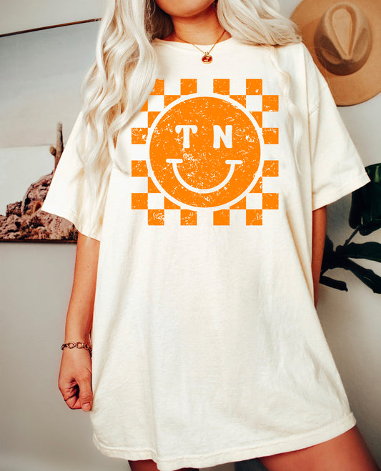 Tennessee Checkered Smiley Face Shirt