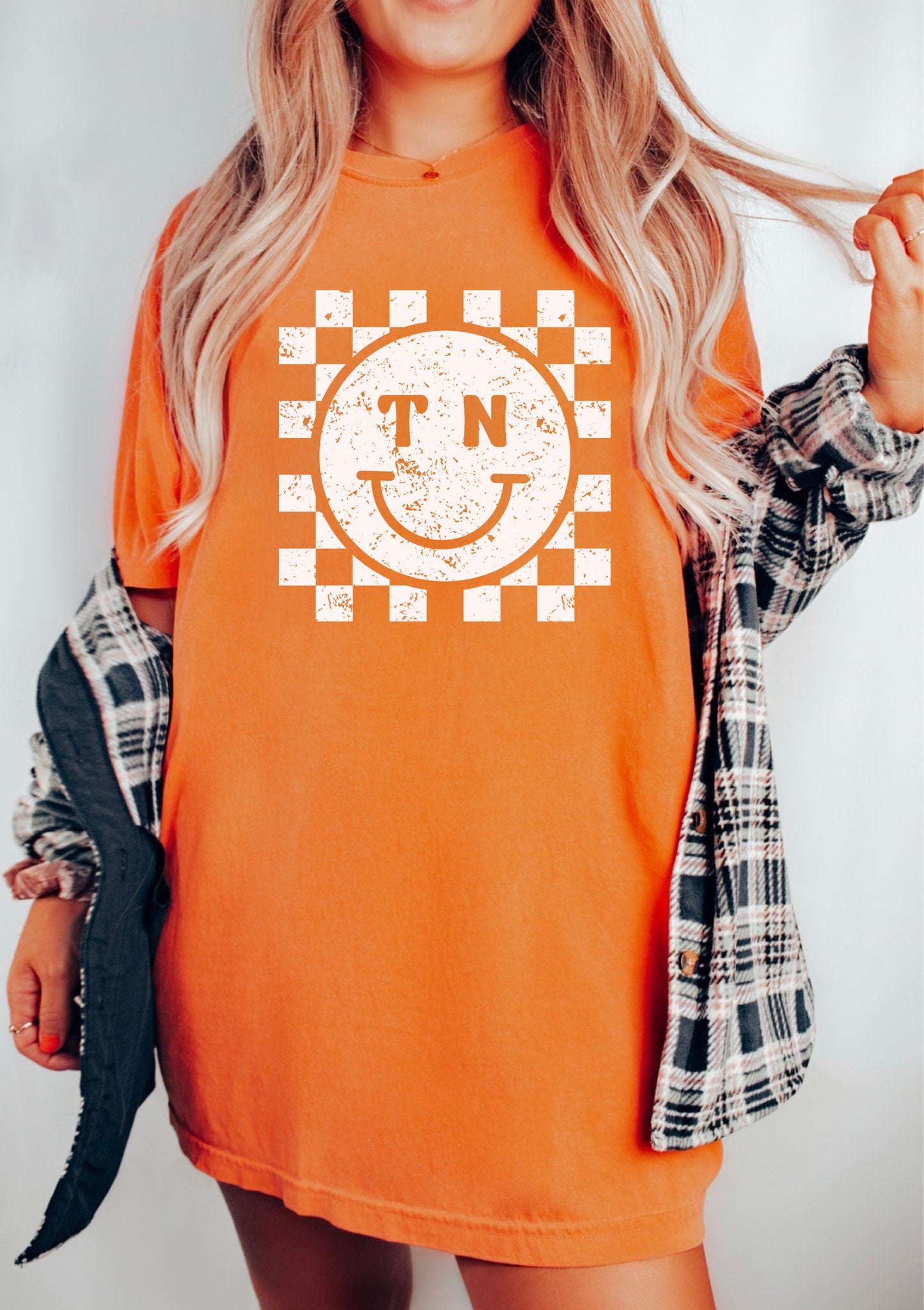 Tennessee Checkered Smiley Face Shirt