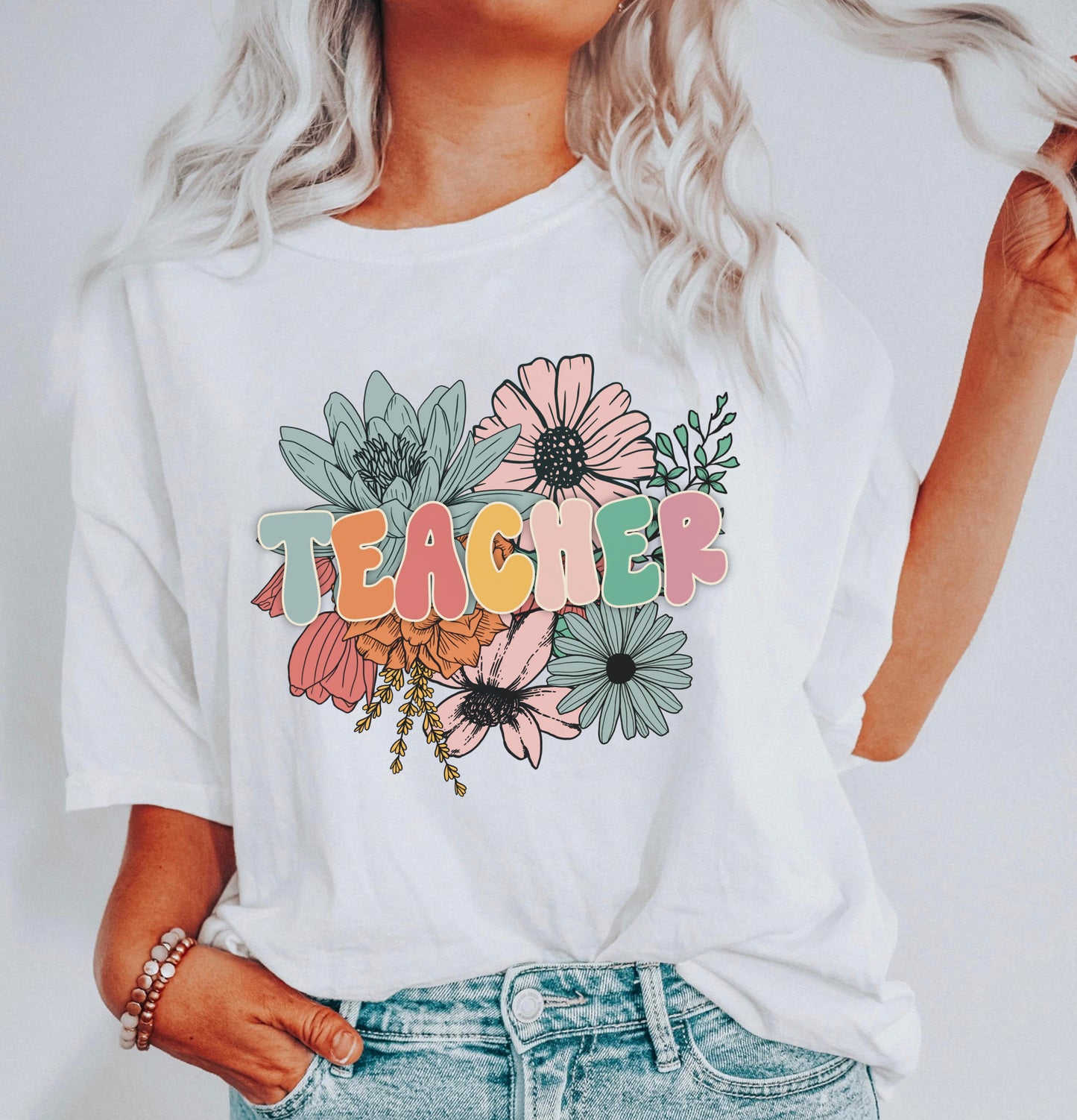 Floral Teacher Shirt