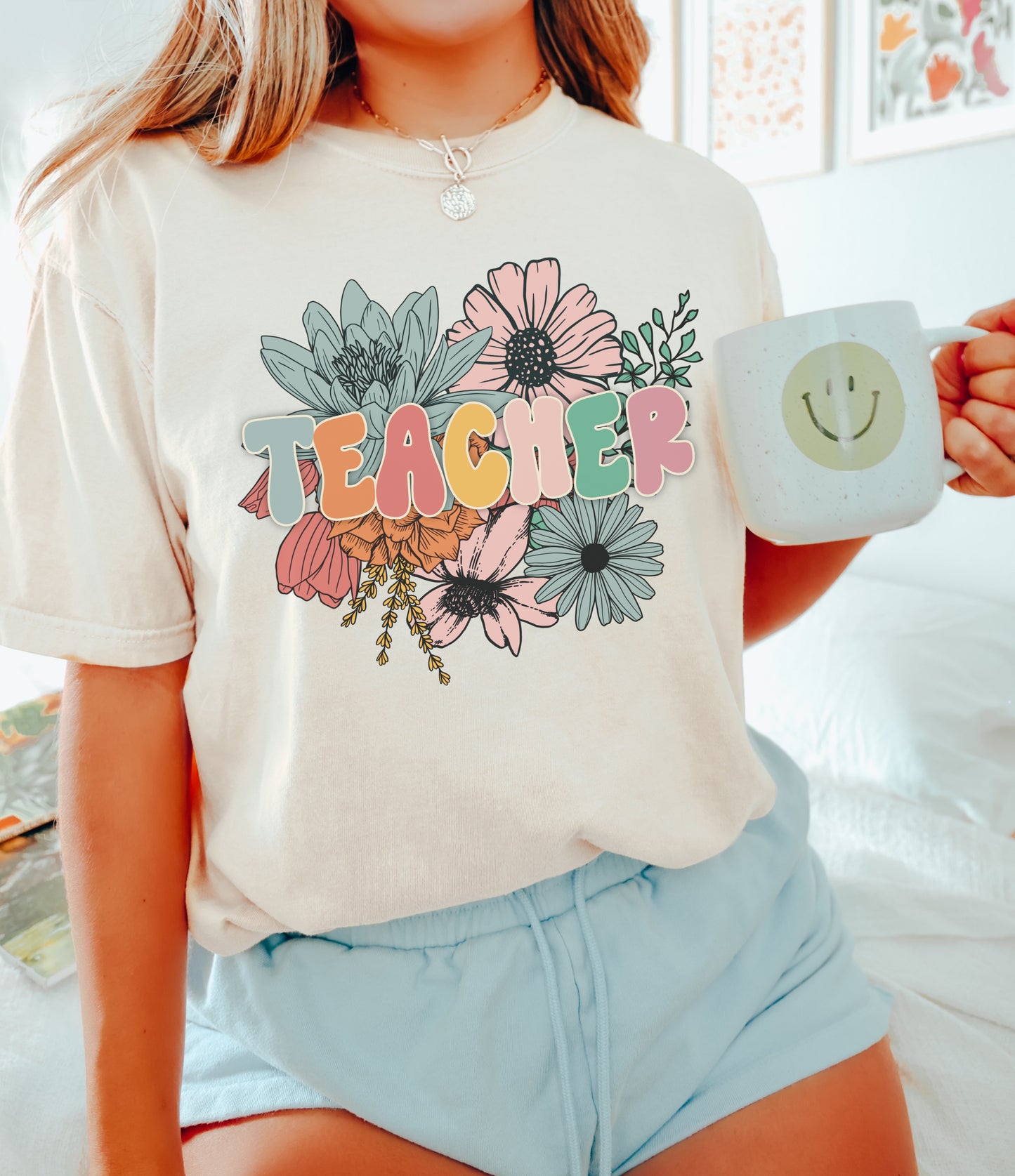 Floral Teacher Shirt