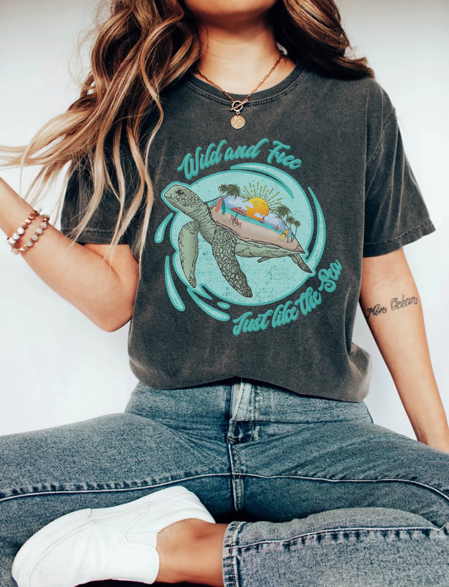 Wild And Free Just Like The Sea Turtle Shirt