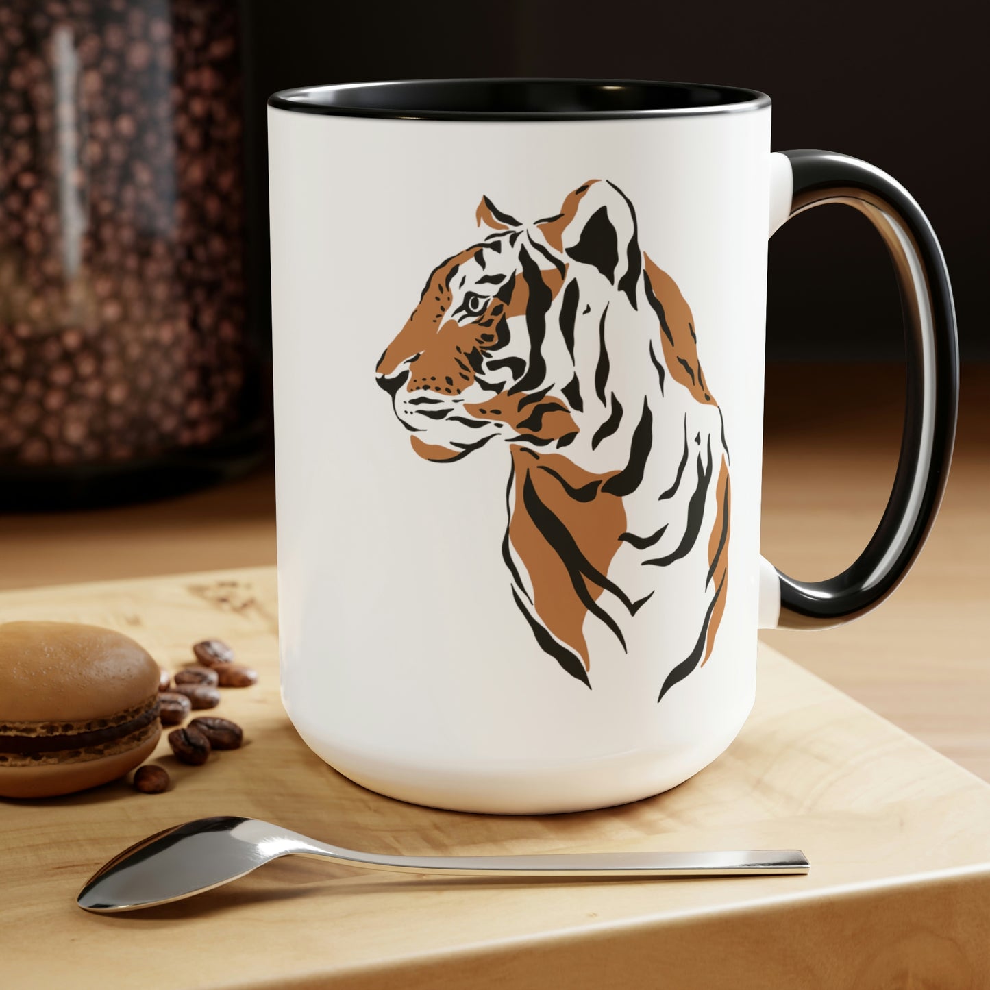 Tiger Graphic Ceramic Mug 15oz