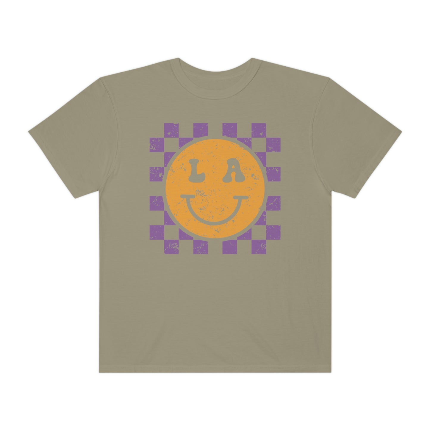 LA Checkered Smiley Face Shirt
