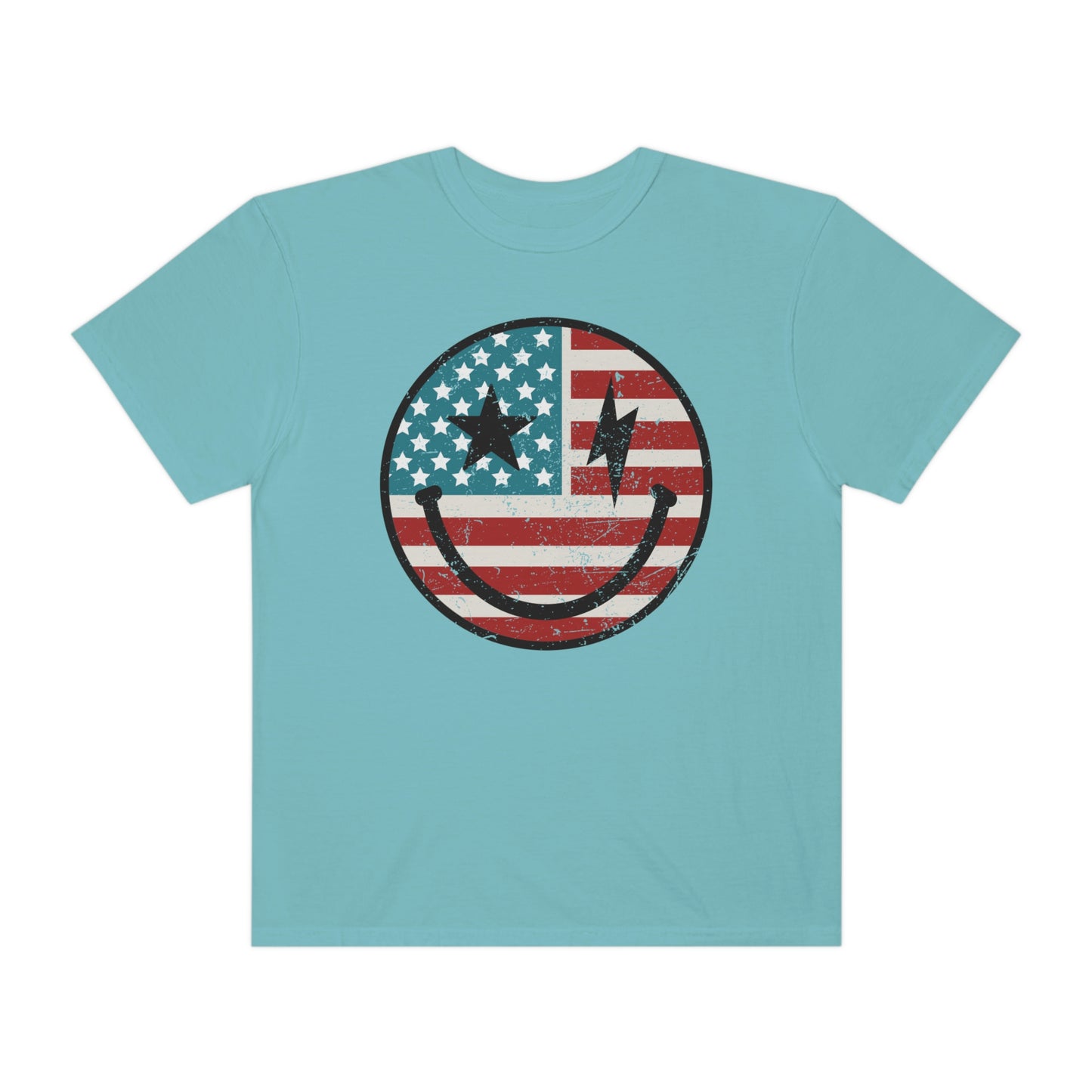 American Babe 4th of July Happy Face Shirt