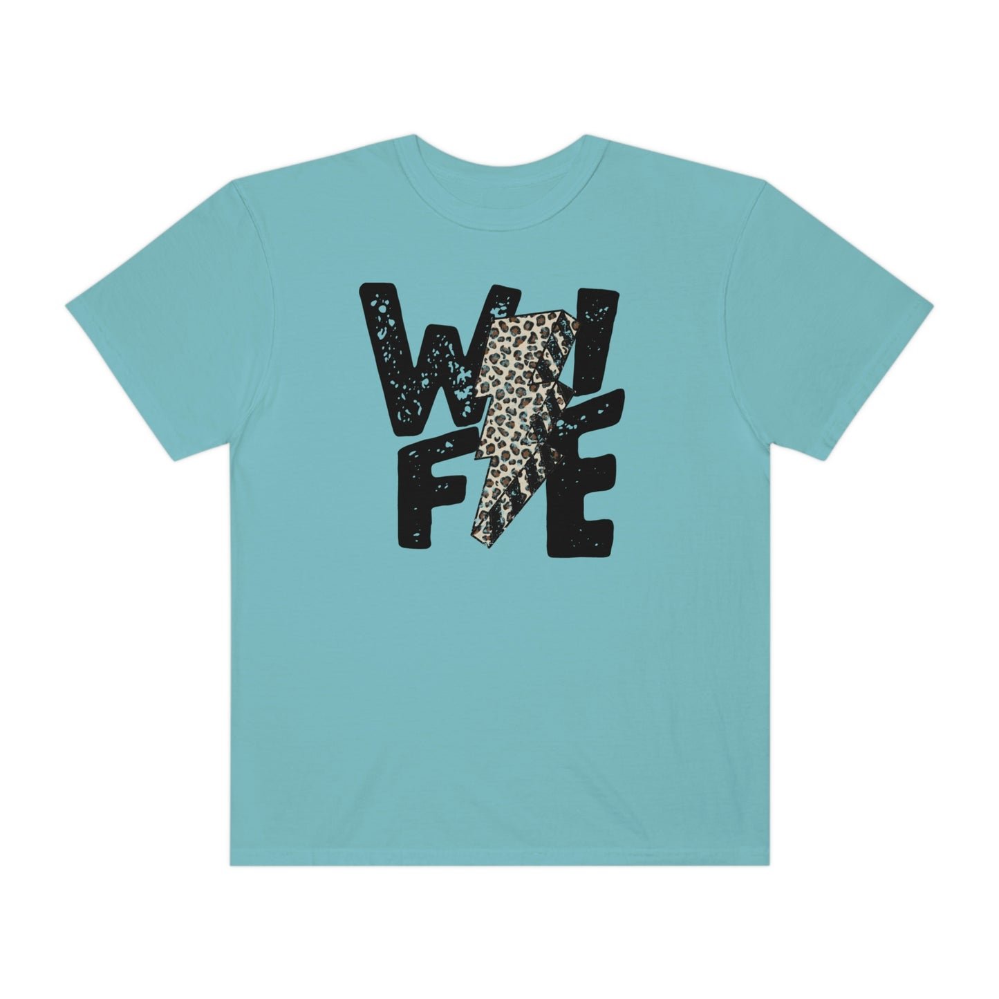 Wife Distressed Leopard Lightning Bolt Shirt