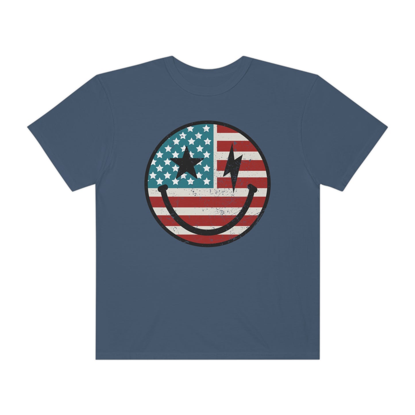 American Babe 4th of July Happy Face Shirt