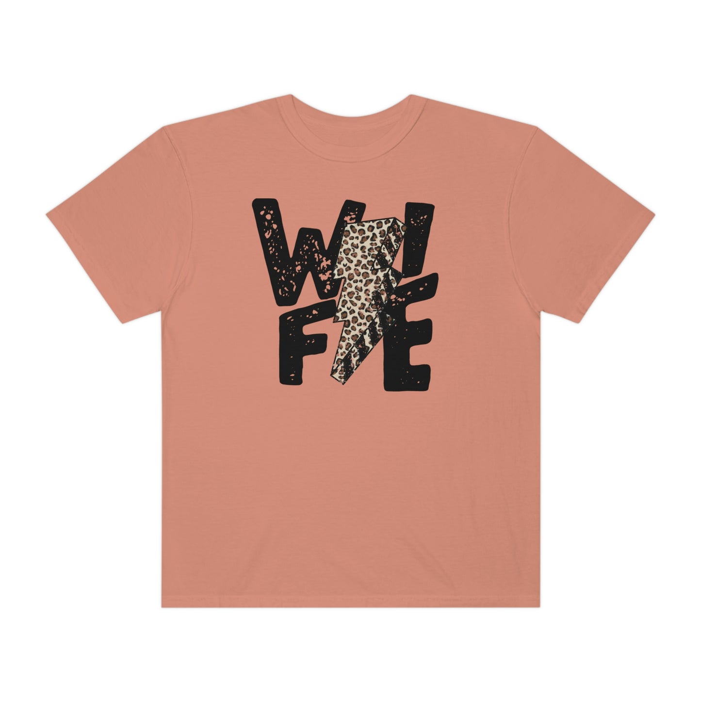 Wife Distressed Leopard Lightning Bolt Shirt