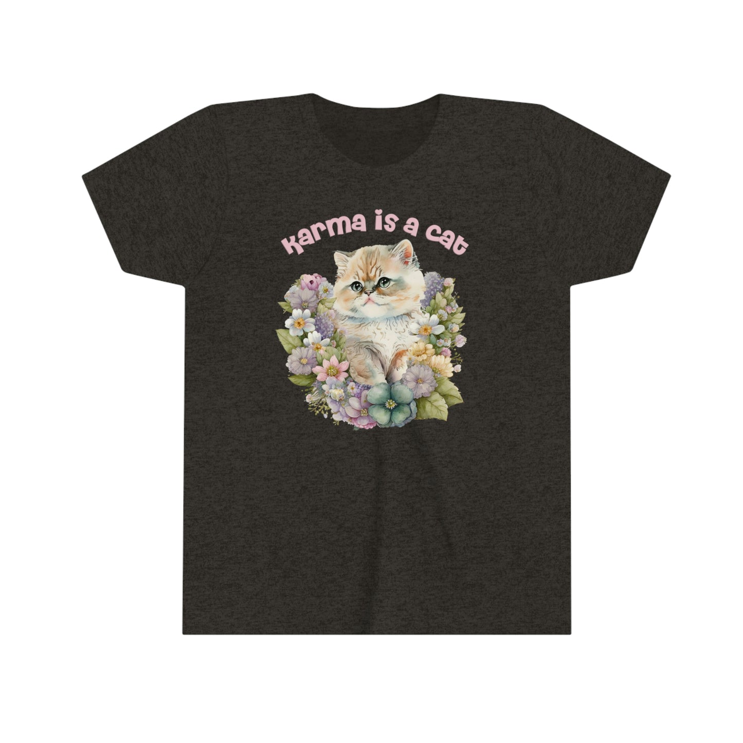 Karma Is A Cat Youth Kids Shirt