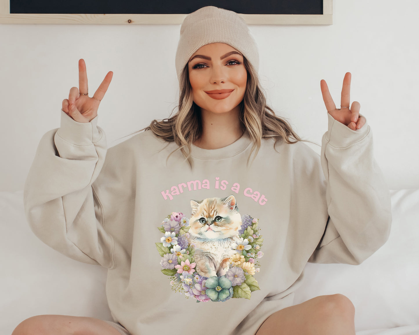 Karma Is A Cat Sweatshirt