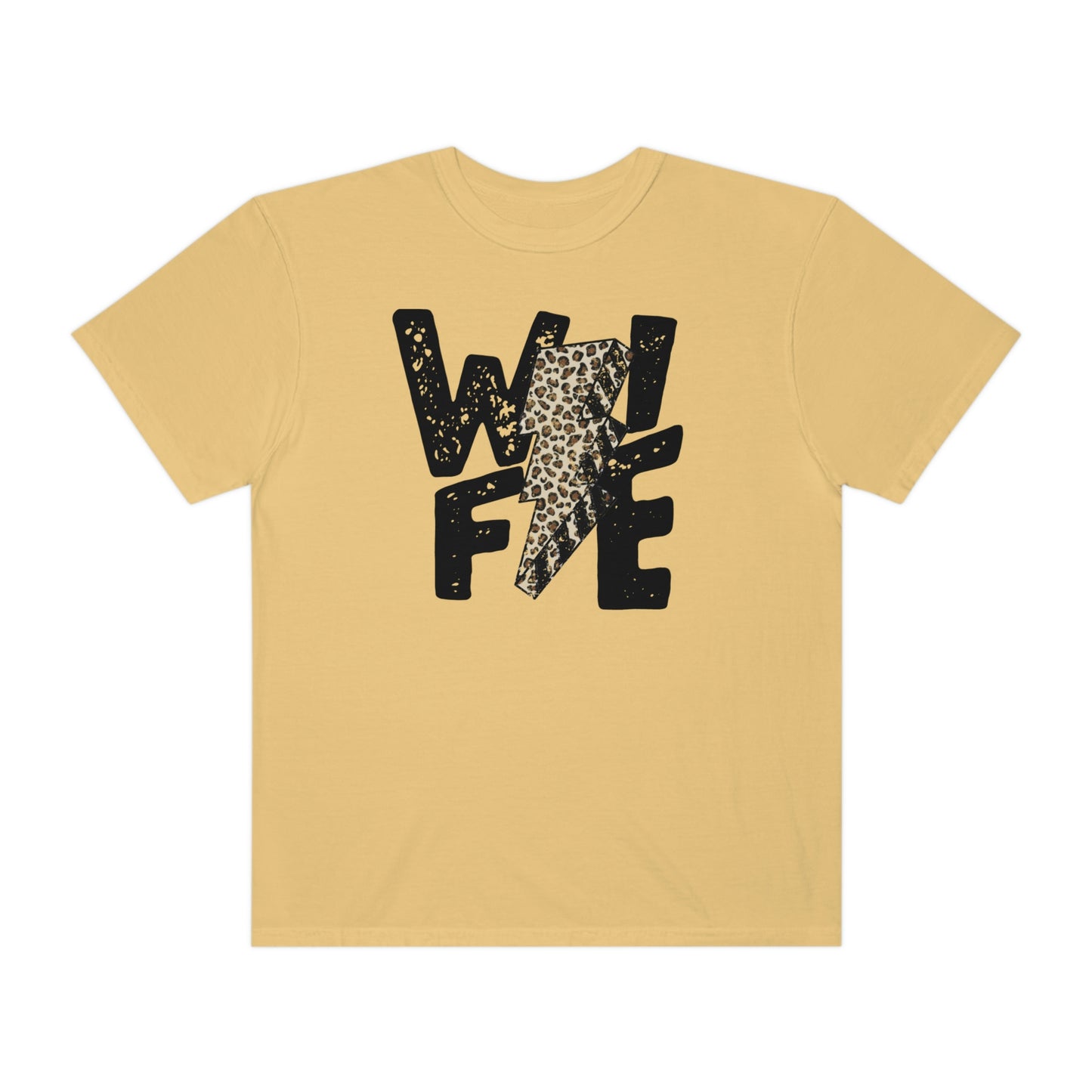 Wife Distressed Leopard Lightning Bolt Shirt