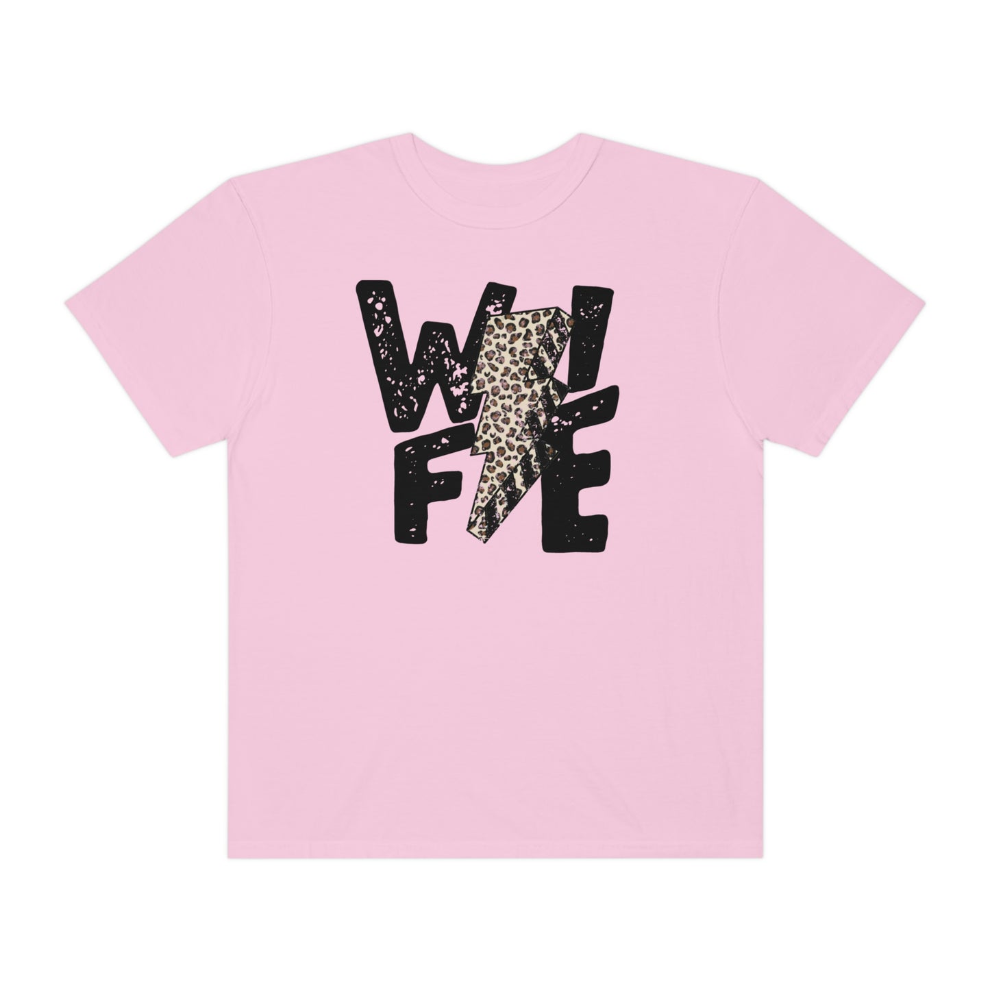 Wife Distressed Leopard Lightning Bolt Shirt